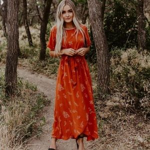 Journey 5 rust floral dress